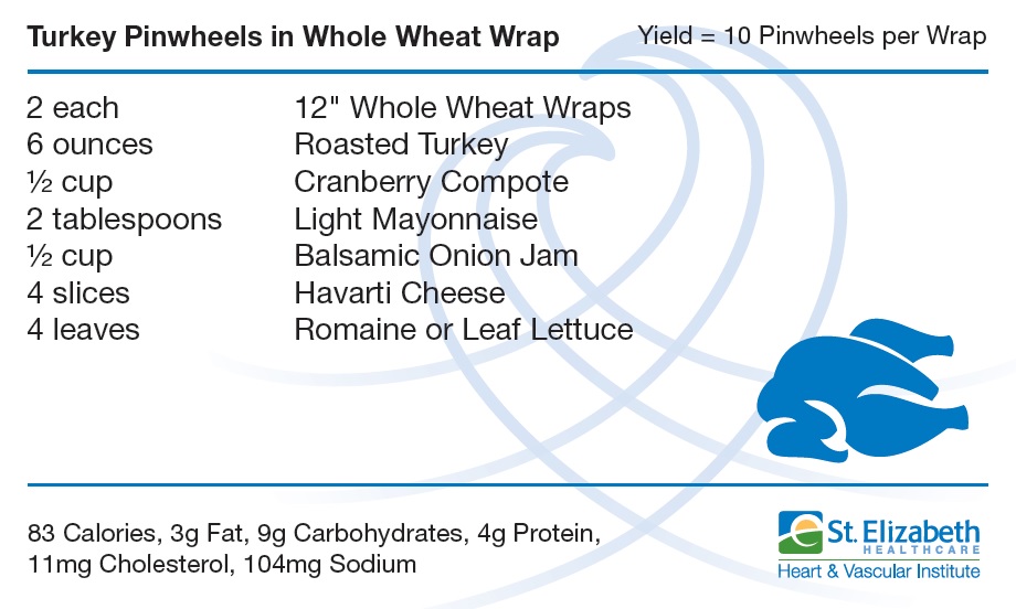 Turkey pinwheels ingerdients