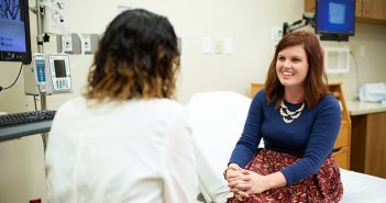 Cervical Cancer and the HPV Vaccine: What You Need to Know Dr. Lily Hahn talking with female patient about women's health.