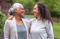 Mother and Daughter Embracing