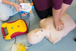 CPR performed on a training model 