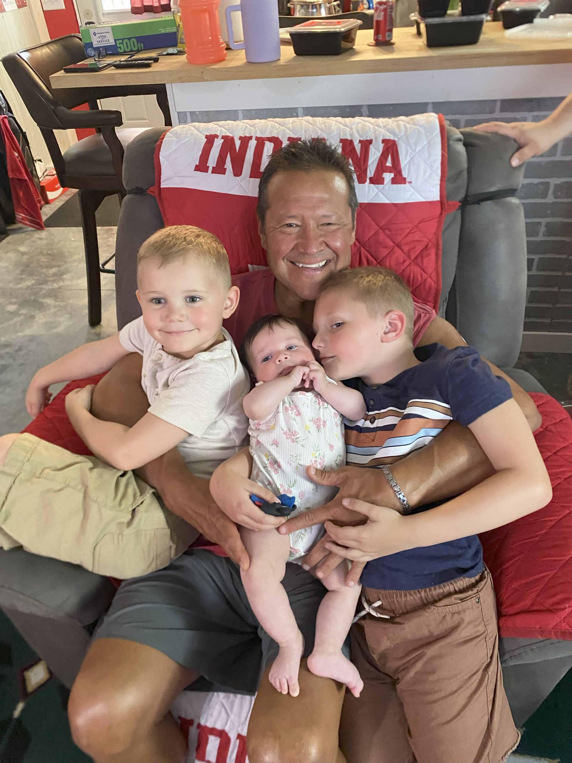 Lee with family Lee Johnson