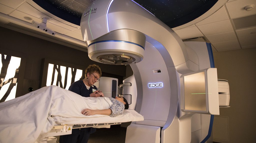 Radiation nurse and radiation patient using EDGE technology for treatment