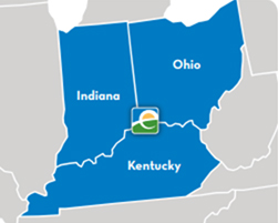 Indiana, Ohio, Kentucky