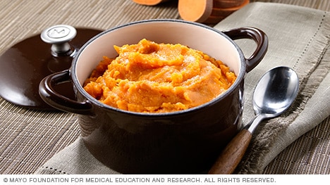 Mashed sweet potatoes