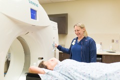 Lung CT Scan is performed on a patient
