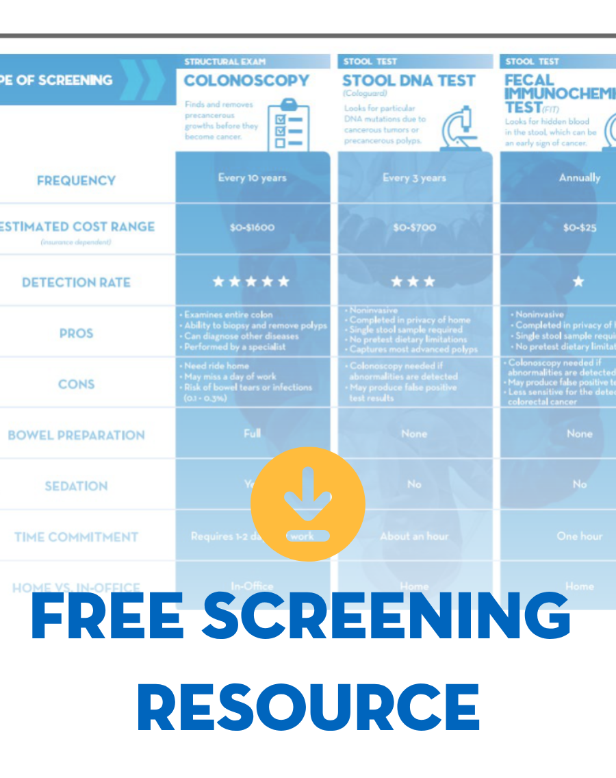 Colorectal Screening Resource Screenshot